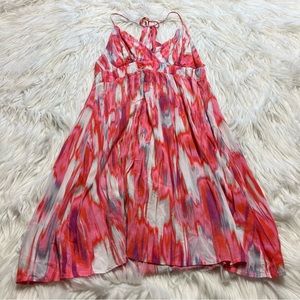 Athleta Pink & Red Printed Maxi Dress
